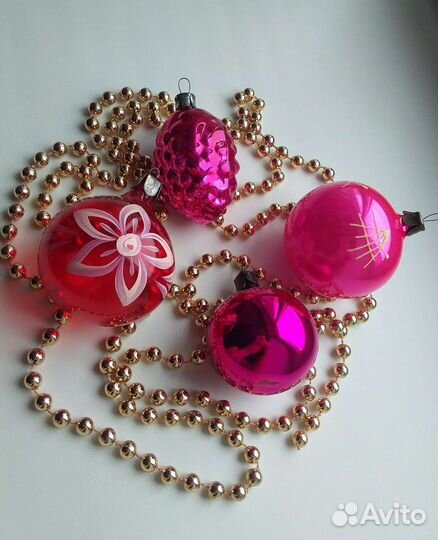 Ёлочные игрушки СССР Гранат Виноград Шары Лот