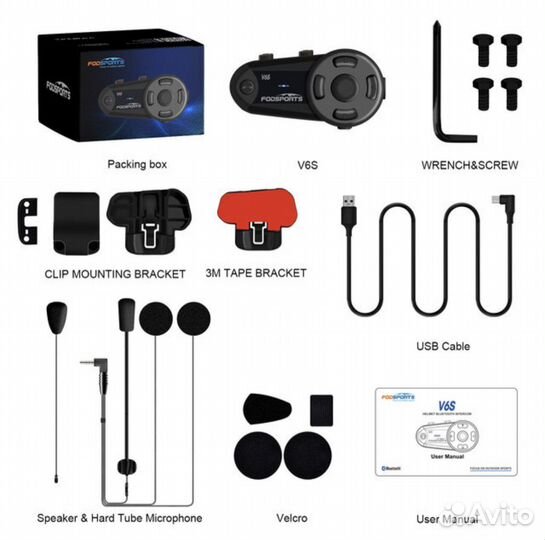 Гарнитура для мотошлема