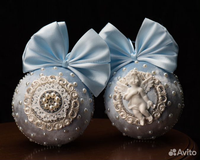 Елочные игрушки ручной работы, елочные шары