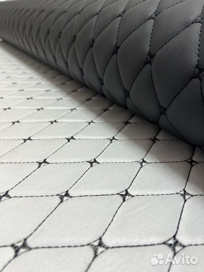 Экокожа для обивки мебели авто эко кожа ромб ткань