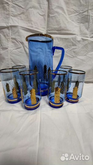 Графин цветное стекло СССР