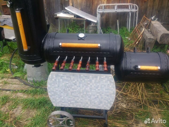 Мангал гриль смокер коптильня