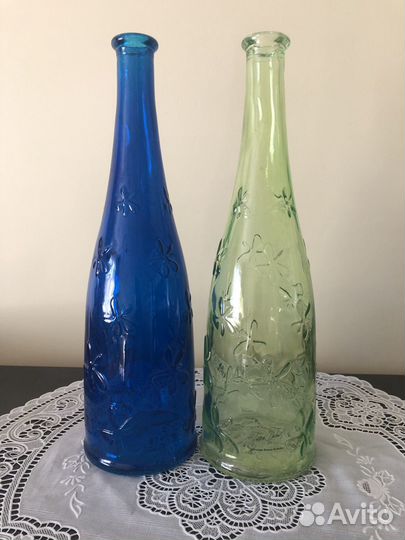 Набор из трёх кашпо икеа ; 2 вазы-бутылочки икеа