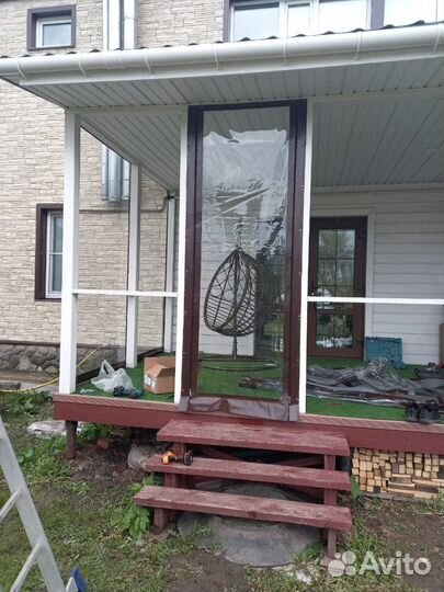 Мягкие окна (шторы) пвх для беседки, веранды