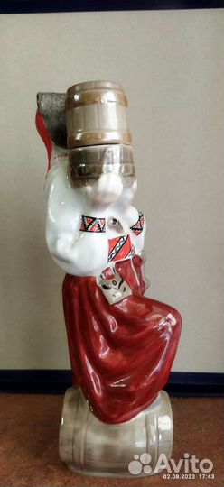 Редкий фарфоровый штоф графин «Казак» Киев