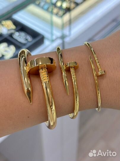 Тонкий браслет гвоздь Cartier