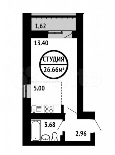 Квартира-студия, 27 м², 11/16 эт.