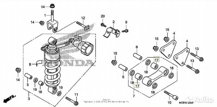 Honda SET1 Подшипник прогрессии VFR 1200 (треб. 3ш