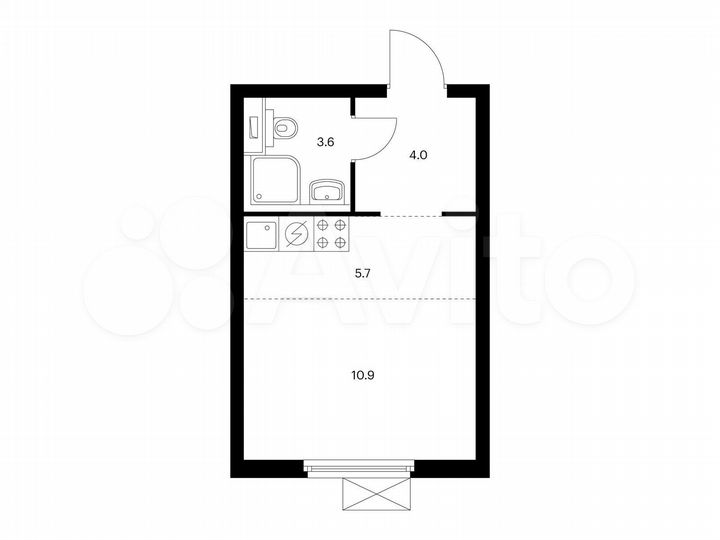 Квартира-студия, 24,2 м², 15/24 эт.