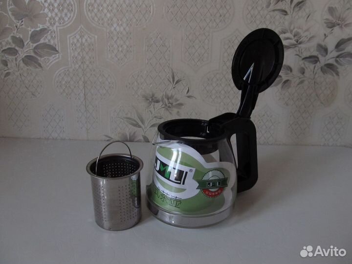 Чайник заварочный стеклянный с ситечком