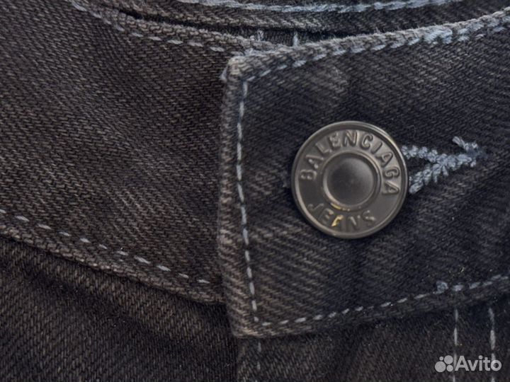 Брюки Balenciaga Double Knee Pants Dark Blue