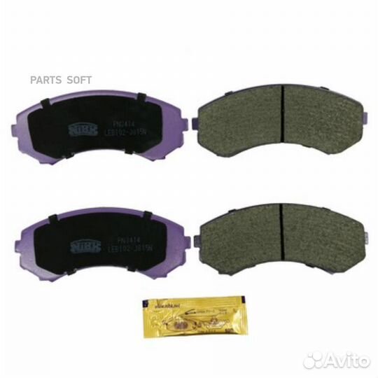 Nibk PN3414 колодки тормозные передние (теплоотвод