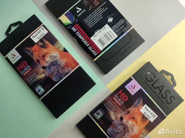 Защитное стекло amfox для iPhone, Samsung, Xiaomi