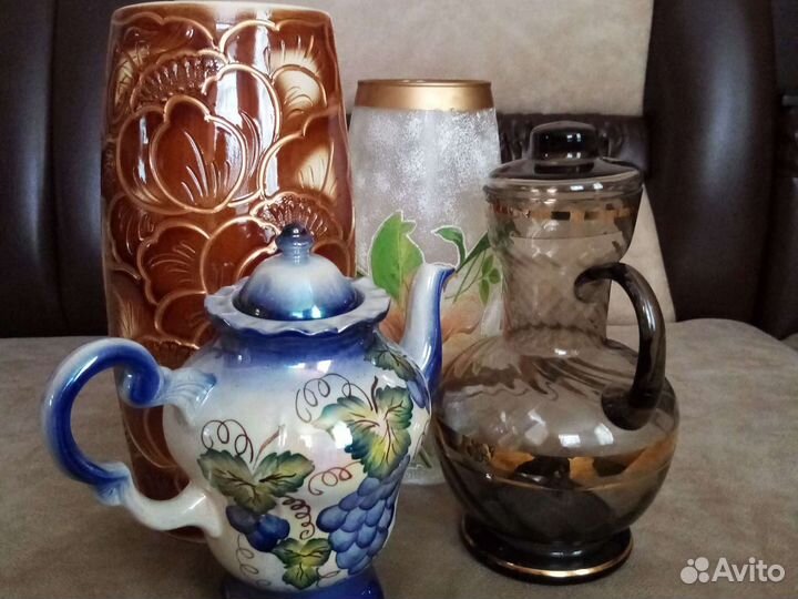 Вазы, кувшин, графин, чайник