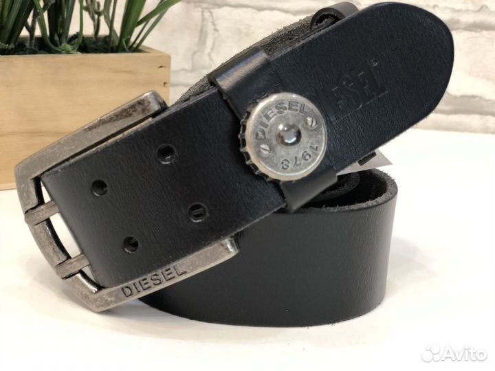 Мужской кожаный ремень diesel