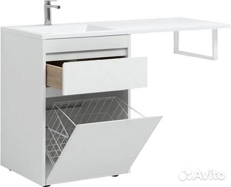 Тумба с раковиной Aquanet Токио 68 1 ящик, с белье