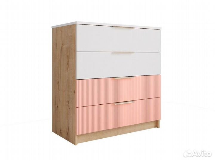 Модульная детская Лавис (Белый софт/Персик софт/ко