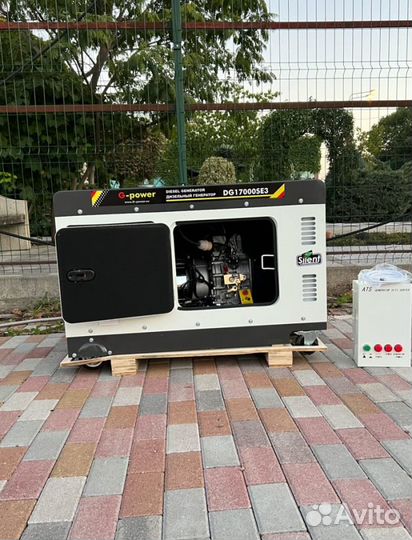 Дизельный генератор 14 кВт g-power однофазный с по