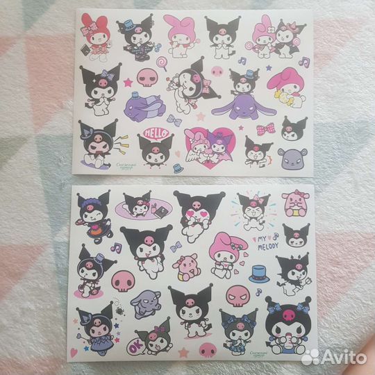 Наклейки с Куроми и хэллоу Кити