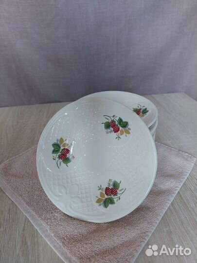 Тарелка сухарница малина зик цена за 7 штук