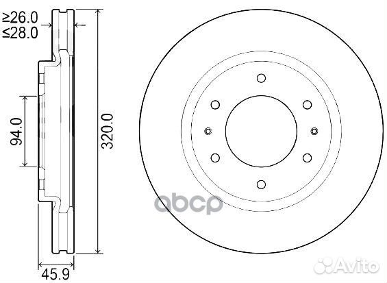 Диск торм. для а/м Mitsubishi Pajero Sport (15)