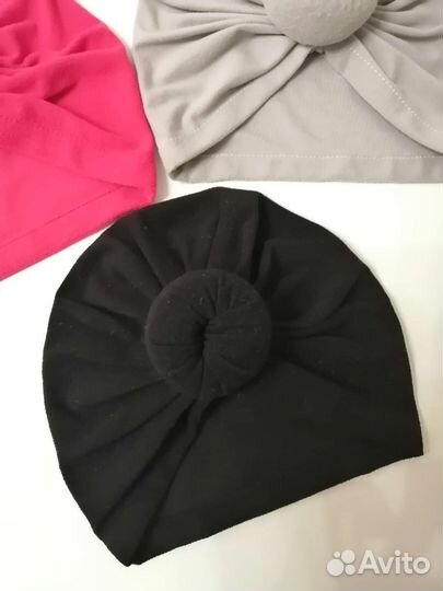 Шапочки тюрбанчики на 6мес-2года