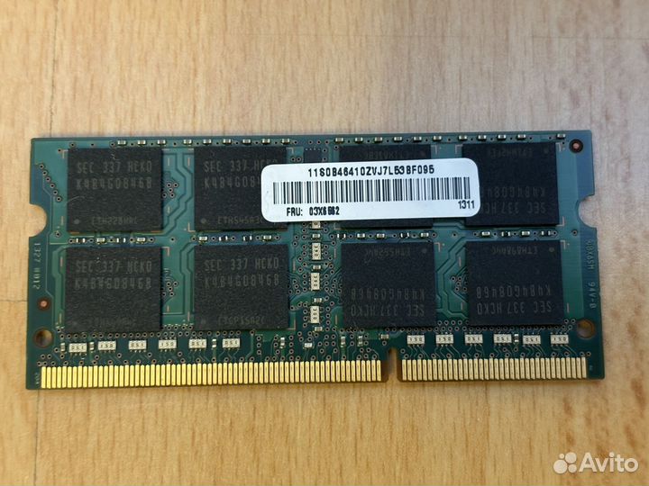 Оперативная память Samsung sodimm DDR3 8Gb