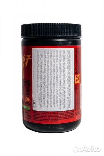 Аминокислоты Mutant bcaa 9.7, 348 г, зеленое яблок