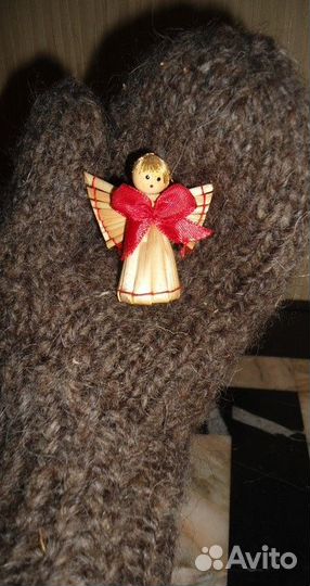 Варежки из натуральной шерсти