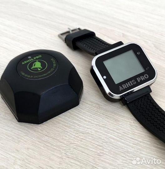 Кнопка вызова официанта модель Бургер с часами