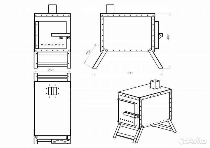 Печь буржуйка