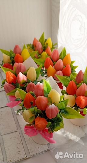 Букет из мыла тюльпаны