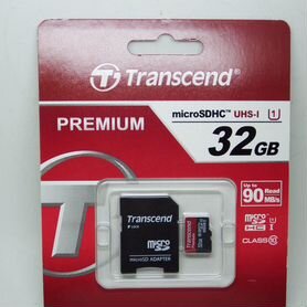 Transcend microsdxc 32Gb TS32gusdu1 + SD адаптер