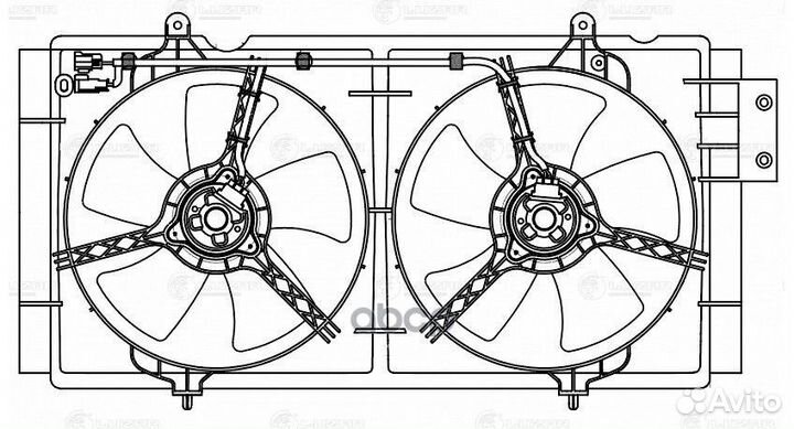 Вентилятор радиатора lifan solano 08- (2 вент.)