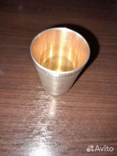 Стопка мельхиор позолота