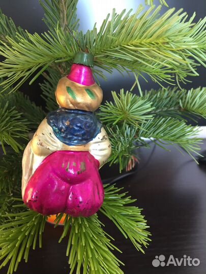 Елочные игрушки Старик Хоттабыч, шишка СССР