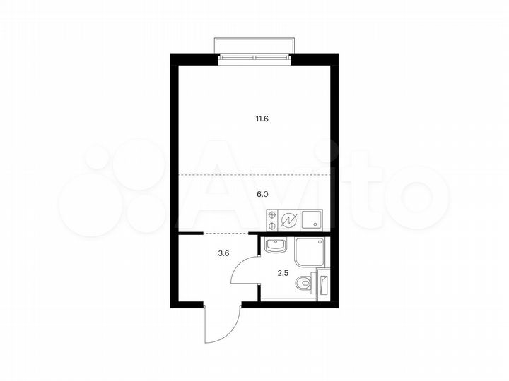 Квартира-студия, 23,7 м², 25/38 эт.