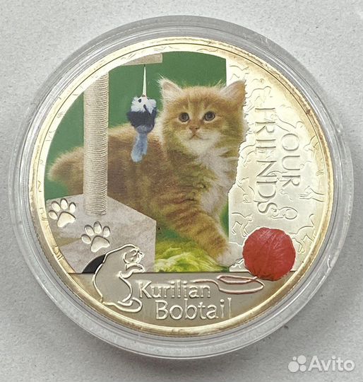 2 доллара Ниуэ Курильский бобтейл кошка 2012