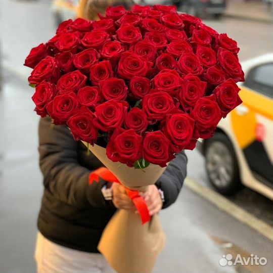 Розы 51 штука 70 см