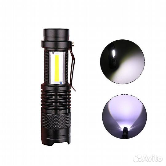 Фонарик со встроенным аккумулятором, USB зарядка