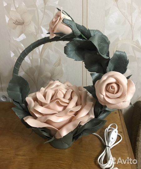 Светильник роза из изолона