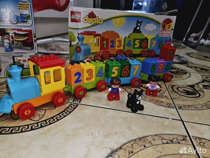 Lego Duplo 2 в 1 поезд + набор LD звери