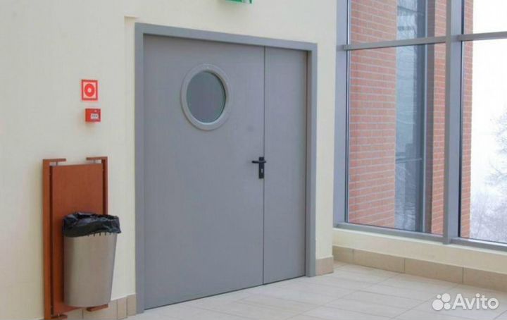 Дверь противопожарная 2080*1380 7035 L 900 дпм EI