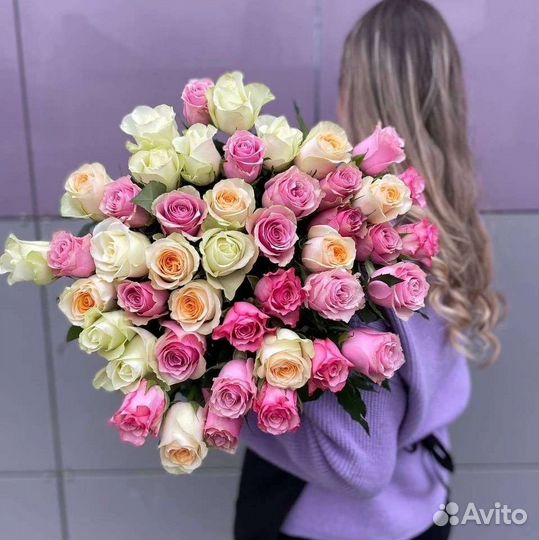 Цветы розы букет