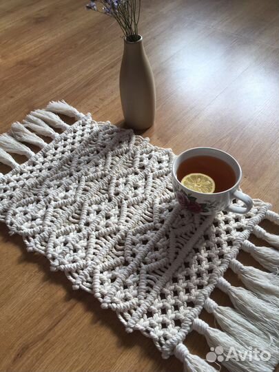 Коврик в технике макраме