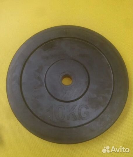 Диски (блины) для штанги (гантель), 10 кг, d26 мм