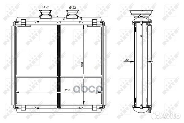 NRF 54338 радиатор печки MB W204/S204 07 5433