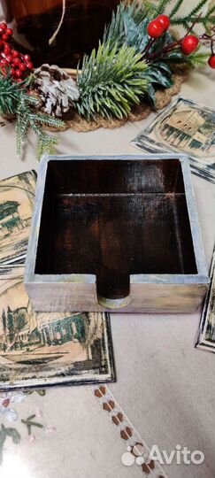 Подставка под кружку деревянная