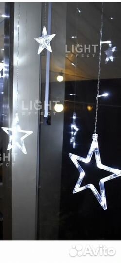 Гирлянда (холодный свет), размер 3м/1,5 м