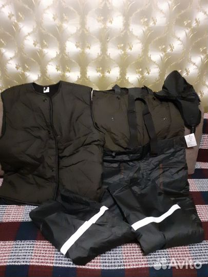 Спецодежда: зимний полукомбинезон с жилетом